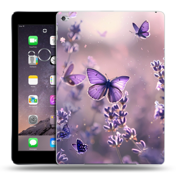 Силиконовый чехол на Ipad Air 2 с принтом бабочки и лаванда