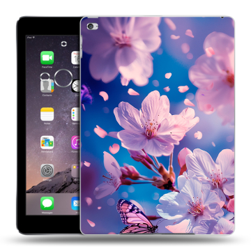 Силиконовый чехол на Ipad Air 2 с принтом цветы бабочки