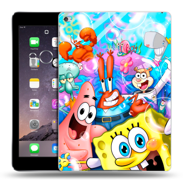 Силиконовый чехол на Ipad Air 2 с принтом спанчбоб спанч боб