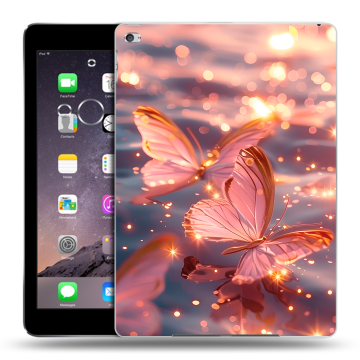Силиконовый чехол на Ipad Air 2 с принтом бабочки розовые