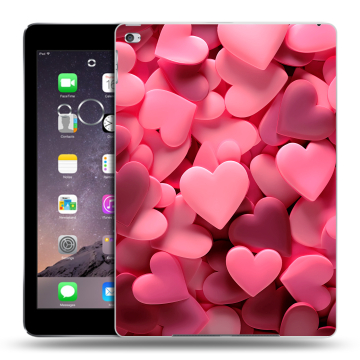 Силиконовый чехол на Ipad Air 2 с принтом розовые сердечки