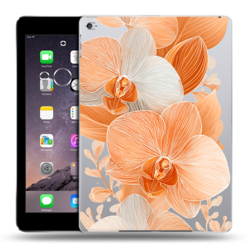 Силиконовый чехол на Ipad Air 2 с принтом Бежевые цветы
