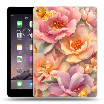 Силиконовый чехол на Ipad Air 2 с принтом Цветы и бабочки