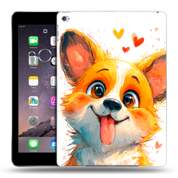 Силиконовый чехол на Ipad Air 2 с принтом корги