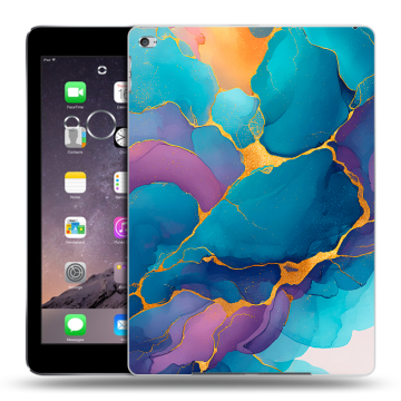 Силиконовый чехол на Ipad Air 2 с принтом Мрамор блестки