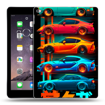 Силиконовый чехол на Ipad Air 2 с принтом машины тачки