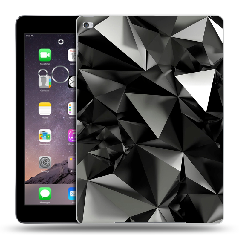Пластиковый чехол на Ipad Air 2 с принтом Черные кристаллы Пластиковый чехол на Ipad Air 2 с принтом Черные кристаллы
