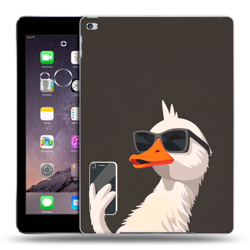Силиконовый чехол на Ipad Air 2 с принтом утка в очках Силиконовый чехол на Ipad Air 2 с принтом утка в очках