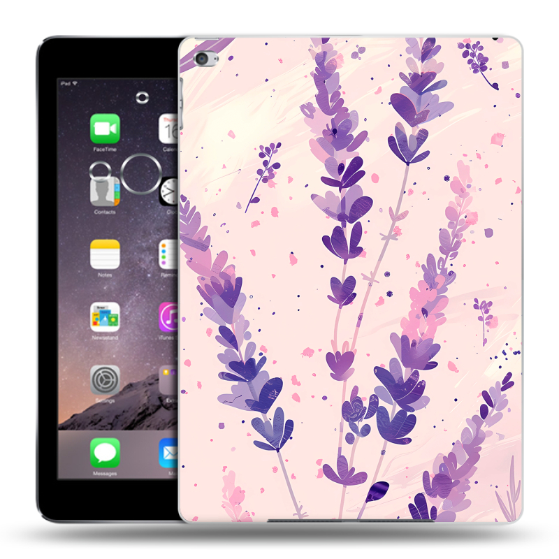 Пластиковый чехол на Ipad Air 2 с принтом цветы лаванда Пластиковый чехол на Ipad Air 2 с принтом цветы лаванда