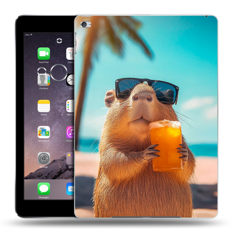 Силиконовый чехол на Ipad Air 2 с принтом Капибара Силиконовый чехол на Ipad Air 2 с принтом Капибара