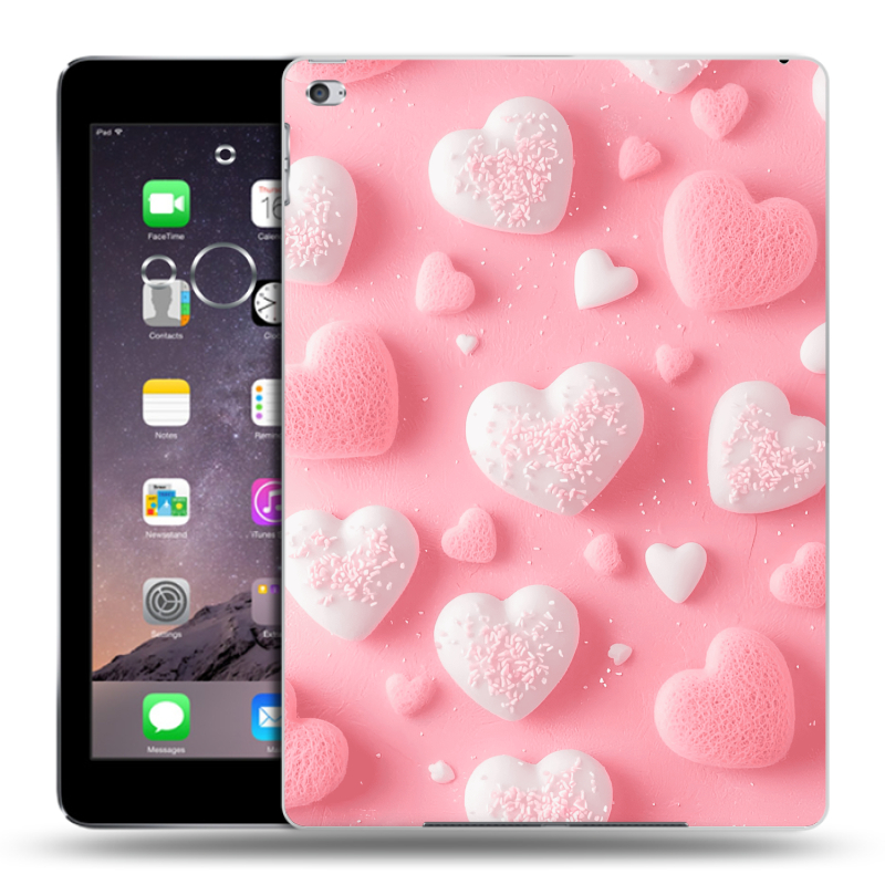 Пластиковый чехол на Ipad Air 2 с принтом Сердечки Пластиковый чехол на Ipad Air 2 с принтом Сердечки