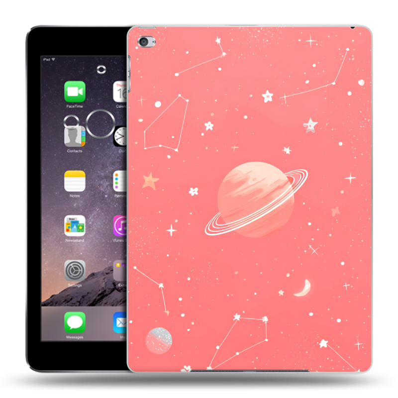 Силиконовый чехол на Ipad Air 2 с принтом Розовый космос Силиконовый чехол на Ipad Air 2 с принтом Розовый космос