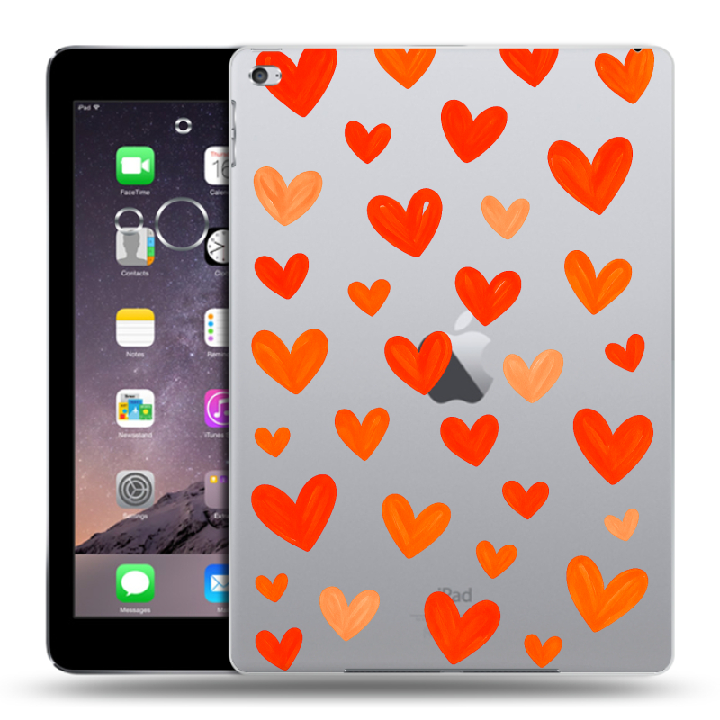 Пластиковый чехол на Ipad Air 2 с принтом Сердечки Пластиковый чехол на Ipad Air 2 с принтом Сердечки