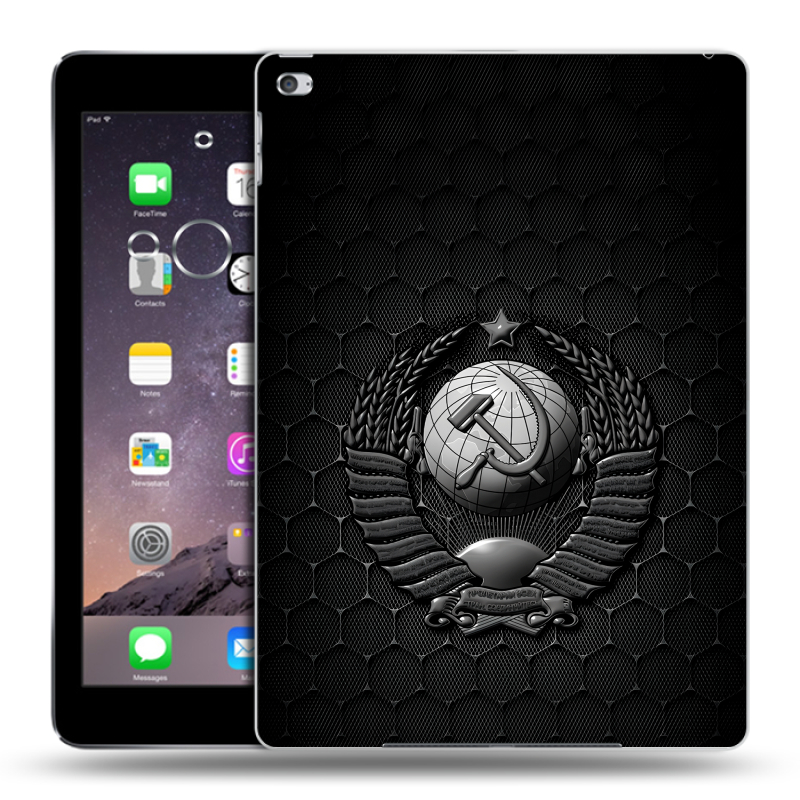 Силиконовый чехол на Ipad Air 2 с принтом Герб Флаг СССР Силиконовый чехол на Ipad Air 2 с принтом Герб Флаг СССР
