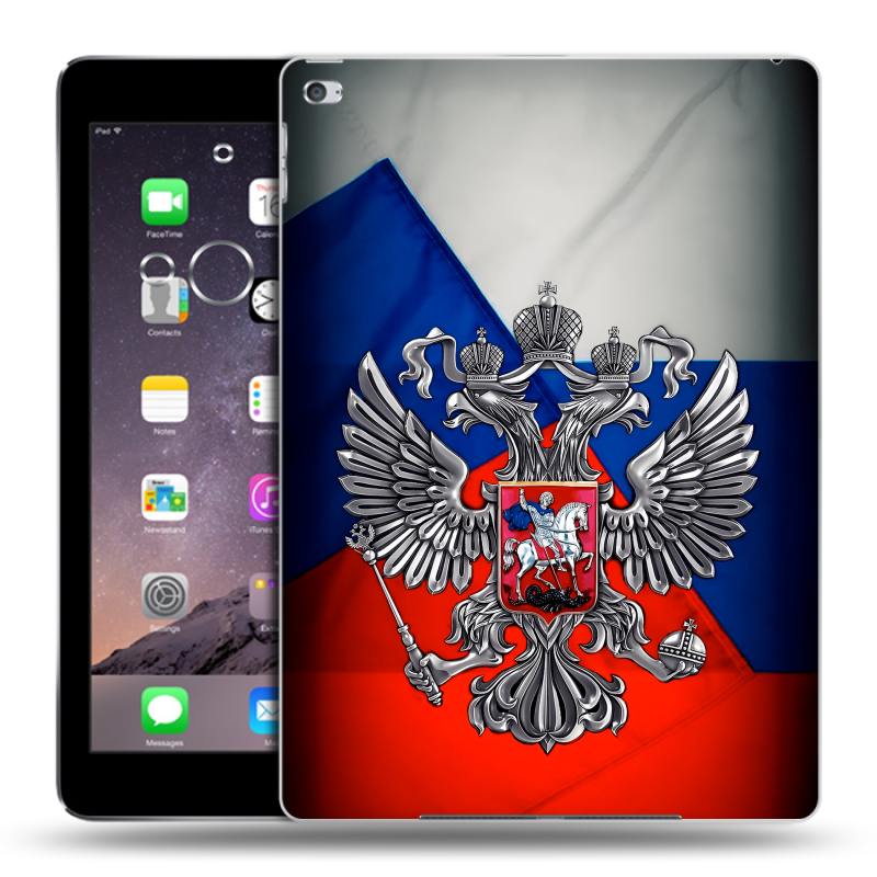 Пластиковый чехол на Ipad Air 2 с принтом Флаг России Пластиковый чехол на Ipad Air 2 с принтом Флаг России