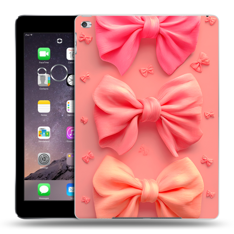 Пластиковый чехол на Ipad Air 2 с принтом Розовые бантики Пластиковый чехол на Ipad Air 2 с принтом Розовые бантики