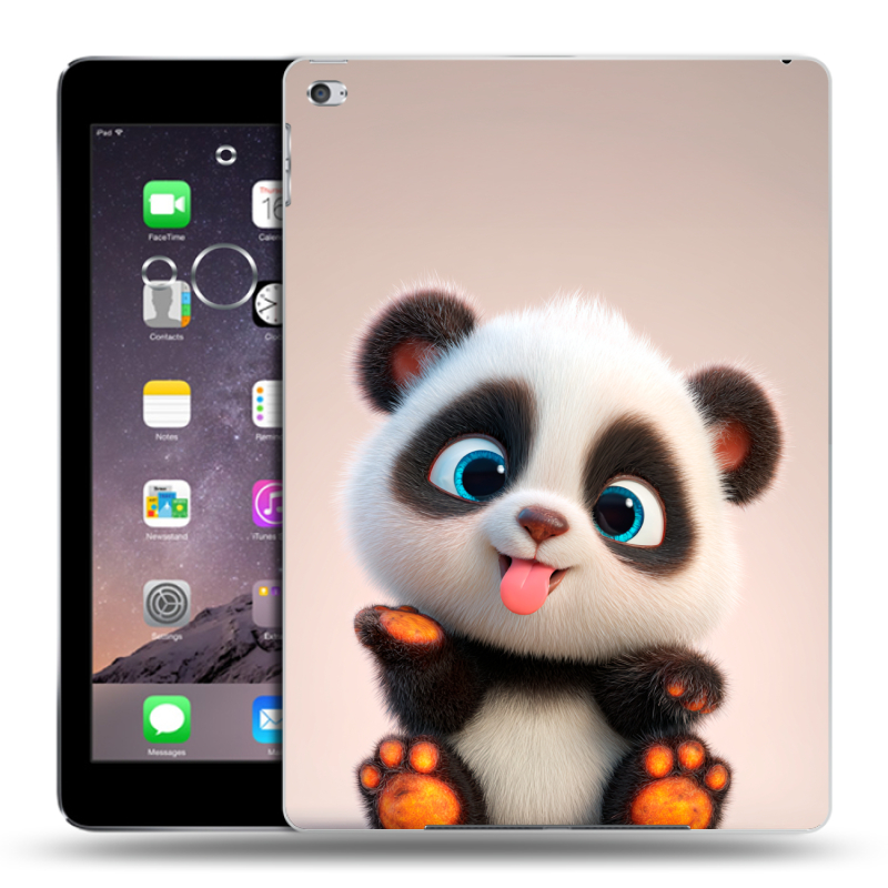 Пластиковый чехол на планшета Ipad Air 2 с принтом милая панда Пластиковый чехол на планшета Ipad Air 2 с принтом милая панда