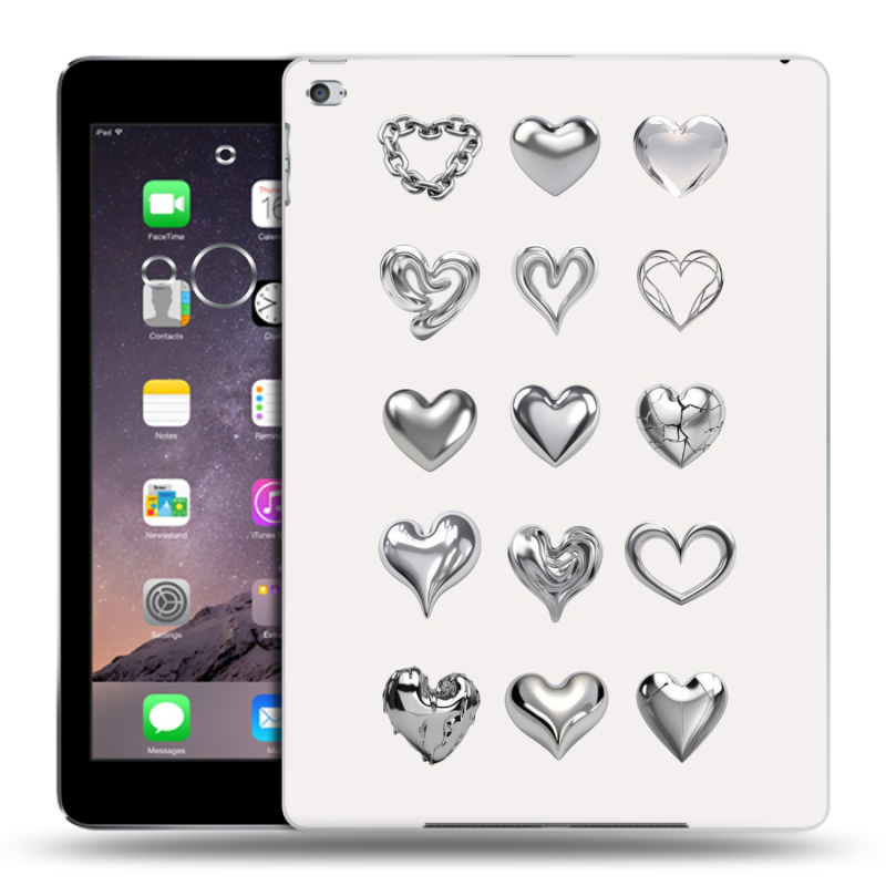 Пластиковый чехол на Ipad Air 2 с принтом Y2K сердечки Пластиковый чехол на Ipad Air 2 с принтом Y2K сердечки