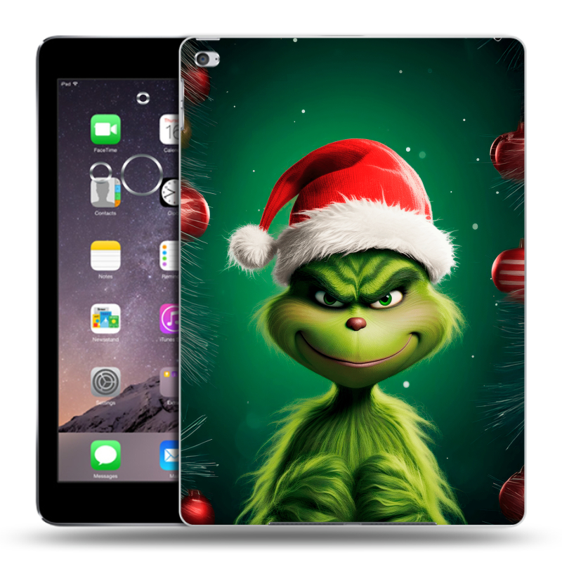 Пластиковый чехол на планшета Ipad Air 2 с принтом Гринч Новый год Рождество Пластиковый чехол на планшета Ipad Air 2 с принтом Гринч Новый год Рождество