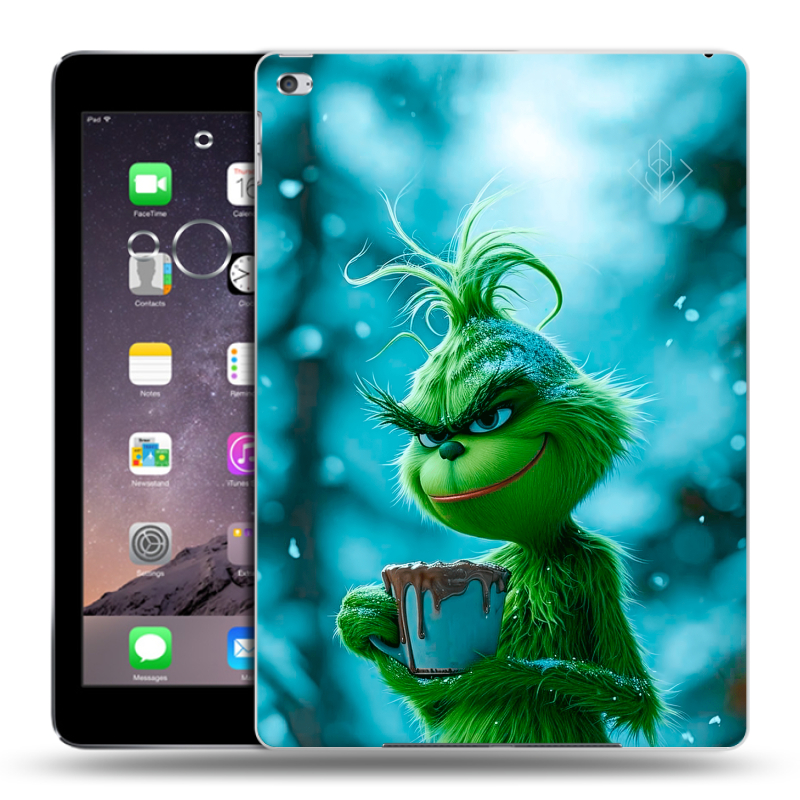 Силиконовый чехол на Ipad Air 2 с принтом Новый год гринч Силиконовый чехол на Ipad Air 2 с принтом Новый год гринч