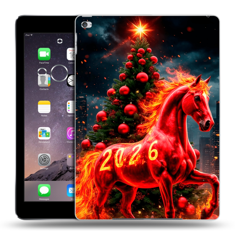 Силиконовый чехол на Ipad Air 2 с принтом Новый год Силиконовый чехол на Ipad Air 2 с принтом Новый год
