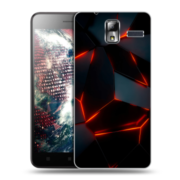 Силиконовый чехол на Lenovo S580 Ideaphone с принтом Яркие абстракции