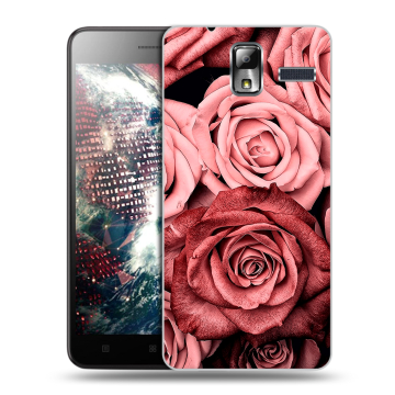 Силиконовый чехол на Lenovo S580 Ideaphone с принтом Цветы розы Силиконовый чехол на Lenovo S580 Ideaphone с принтом Цветы розы