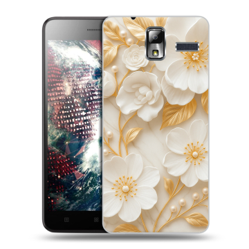 Силиконовый чехол на Lenovo S580 Ideaphone с принтом Цветы Силиконовый чехол на Lenovo S580 Ideaphone с принтом Цветы