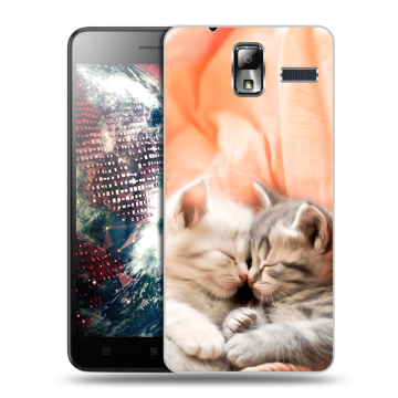 Силиконовый чехол на Lenovo S580 Ideaphone с принтом Котята Силиконовый чехол на Lenovo S580 Ideaphone с принтом Котята