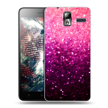 Силиконовый чехол на Lenovo S580 Ideaphone с принтом Блестки