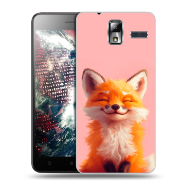Силиконовый чехол на Lenovo S580 Ideaphone с принтом милая лиса Силиконовый чехол на Lenovo S580 Ideaphone с принтом милая лиса