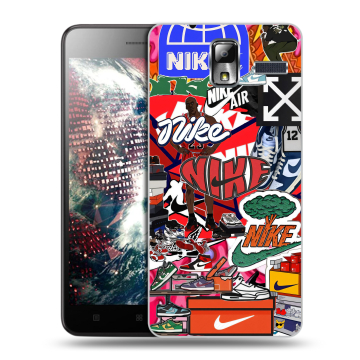 Силиконовый чехол на Lenovo S580 Ideaphone с принтом Найк Nike яркий Силиконовый чехол на Lenovo S580 Ideaphone с принтом Найк Nike яркий