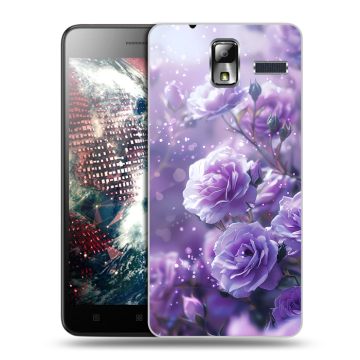 Силиконовый чехол на Lenovo S580 Ideaphone с принтом Розы цветы