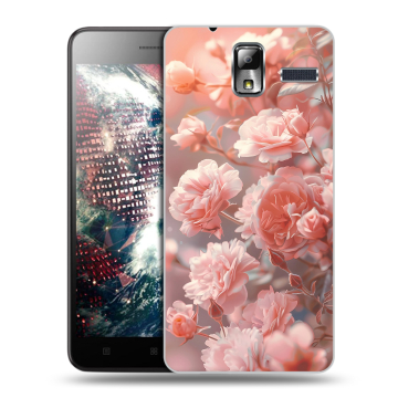 Силиконовый чехол на Lenovo S580 Ideaphone с принтом Розовые розы Силиконовый чехол на Lenovo S580 Ideaphone с принтом Розовые розы
