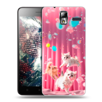Силиконовый чехол на Lenovo S580 Ideaphone с принтом милые котики