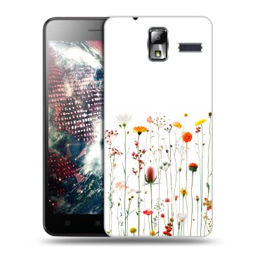 Силиконовый чехол на Lenovo S580 Ideaphone с принтом цветы Силиконовый чехол на Lenovo S580 Ideaphone с принтом цветы