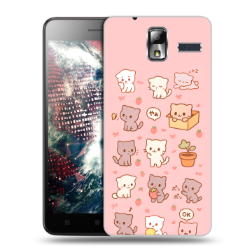 Силиконовый чехол на Lenovo S580 Ideaphone с принтом Hello Kitty Хелоу Кити Силиконовый чехол на Lenovo S580 Ideaphone с принтом Hello Kitty Хелоу Кити