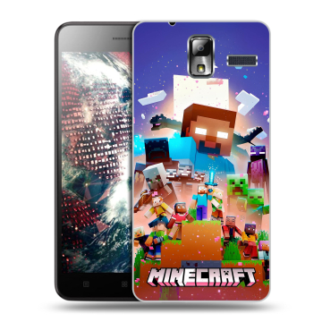 Силиконовый чехол на Lenovo S580 Ideaphone с принтом Майнкрафт Minecraft