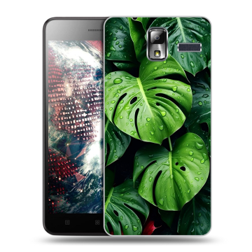 Силиконовый чехол на Lenovo S580 Ideaphone с принтом Листья Силиконовый чехол на Lenovo S580 Ideaphone с принтом Листья