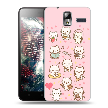 Силиконовый чехол на Lenovo S580 Ideaphone с принтом Hello Kitty Хелоу Кити Силиконовый чехол на Lenovo S580 Ideaphone с принтом Hello Kitty Хелоу Кити