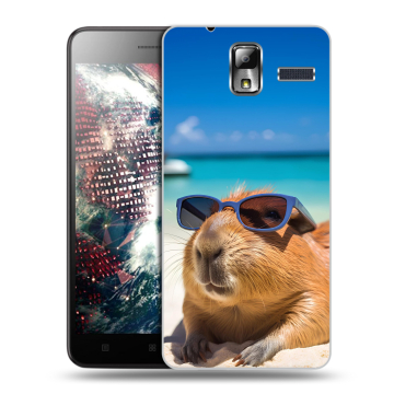 Силиконовый чехол на Lenovo S580 Ideaphone с принтом Капибара Силиконовый чехол на Lenovo S580 Ideaphone с принтом Капибара