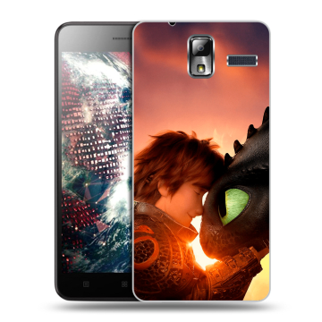 Силиконовый чехол на Lenovo S580 Ideaphone с принтом Как приручить дракона Силиконовый чехол на Lenovo S580 Ideaphone с принтом Как приручить дракона