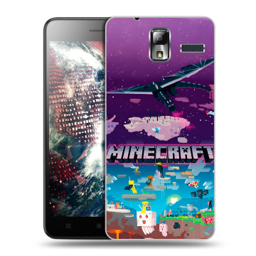 Силиконовый чехол на Lenovo S580 Ideaphone с принтом Майнкрафт Minecraft Силиконовый чехол на Lenovo S580 Ideaphone с принтом Майнкрафт Minecraft