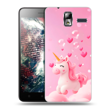 Силиконовый чехол на Lenovo S580 Ideaphone с принтом Единорог Силиконовый чехол на Lenovo S580 Ideaphone с принтом Единорог