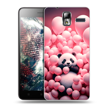 Силиконовый чехол на Lenovo S580 Ideaphone с принтом Панда Силиконовый чехол на Lenovo S580 Ideaphone с принтом Панда