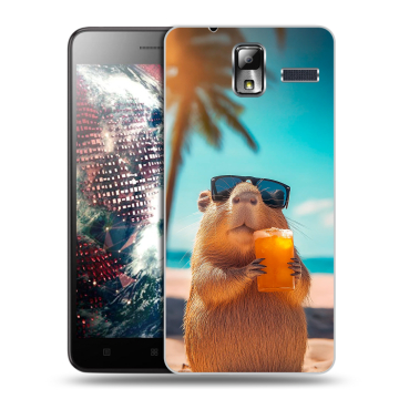 Силиконовый чехол на Lenovo S580 Ideaphone с принтом Капибара