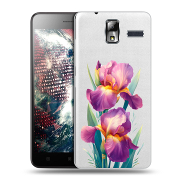 Силиконовый чехол на Lenovo S580 Ideaphone с принтом Цветы орхидеи