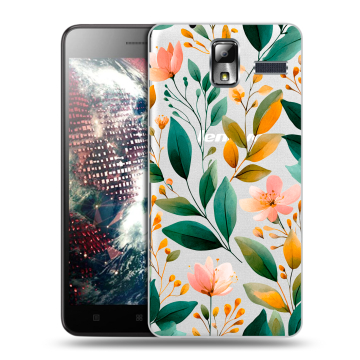 Силиконовый чехол на Lenovo S580 Ideaphone с принтом Цветы паттерн