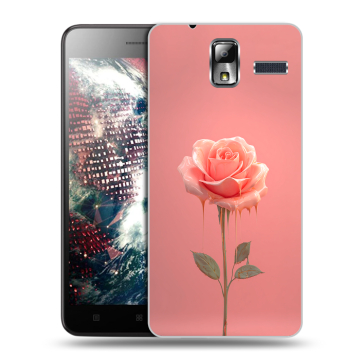 Силиконовый чехол на Lenovo S580 Ideaphone с принтом Розовая роза