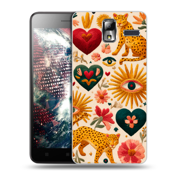 Силиконовый чехол на Lenovo S580 Ideaphone с принтом Модный принт